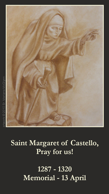 Blessed Margaret of Castello Prayer Card